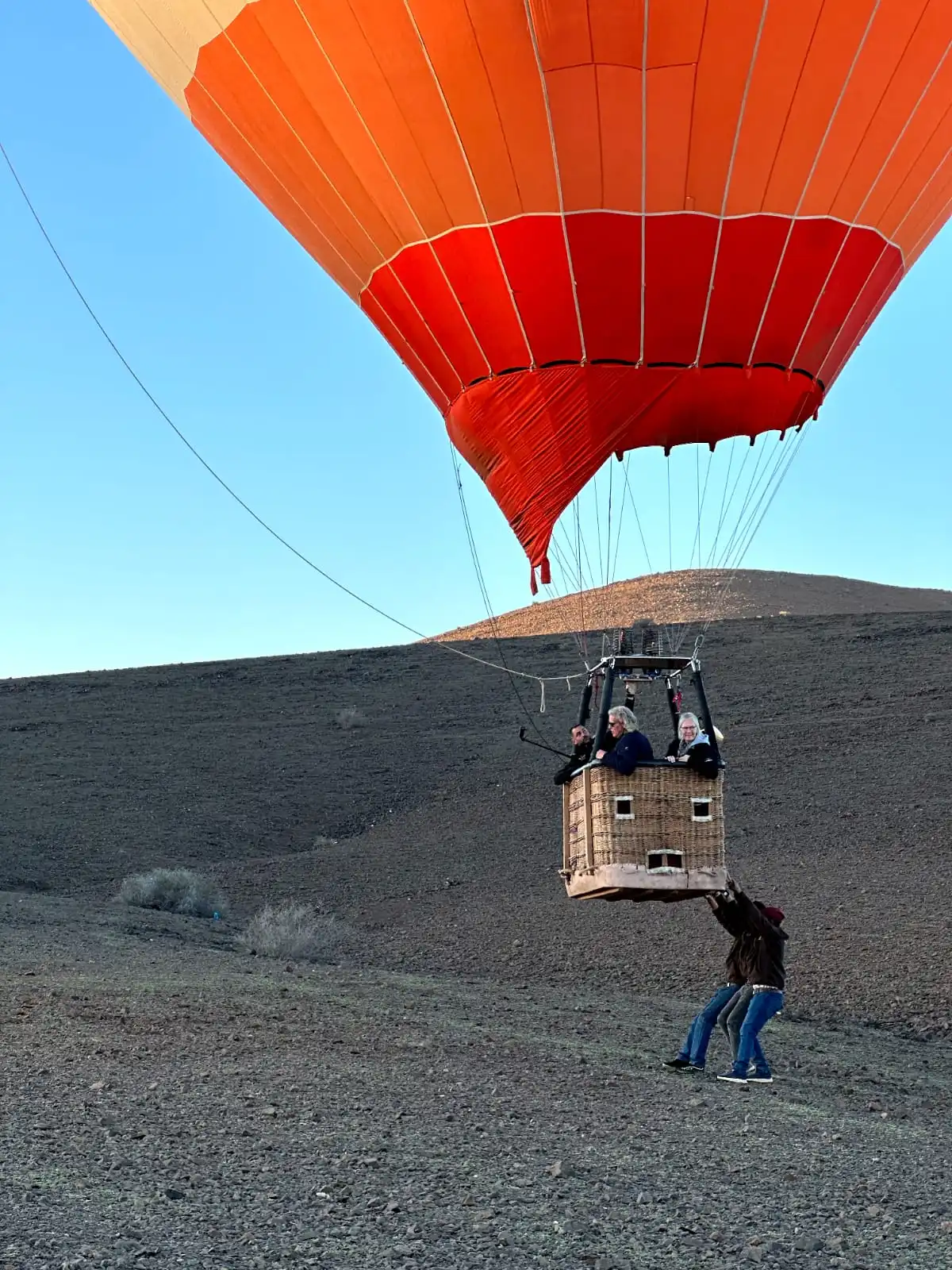 Landing Private flight Marrakech Oasis Balloon