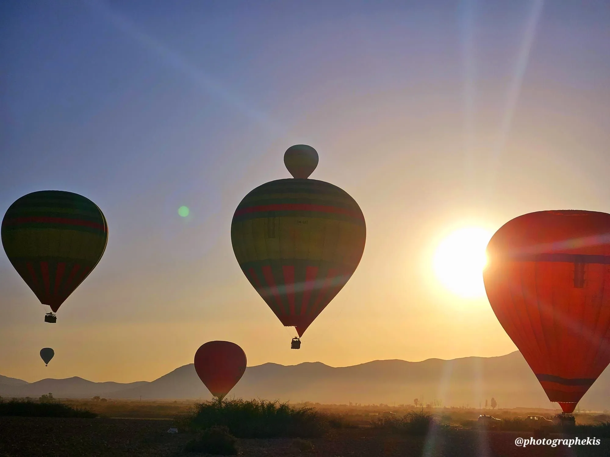 Sunset Silhouettes: The Radiant Backdrop Behind Air Balloons