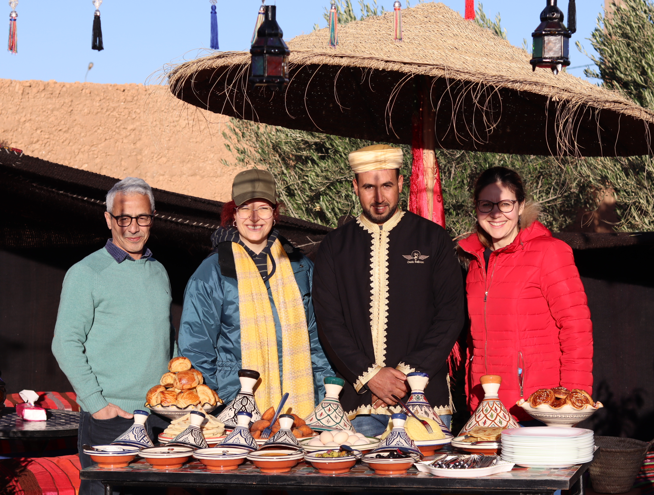 Reception des passagers sur la zone d'envol aménagée près de Marrakech (10).